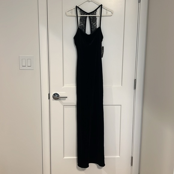 Lulus Black Velvet Dress | Size S - Picture 2 of 4